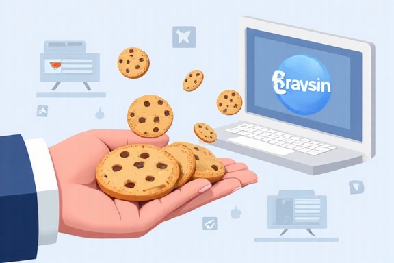 Illustration of browser cookies being managed